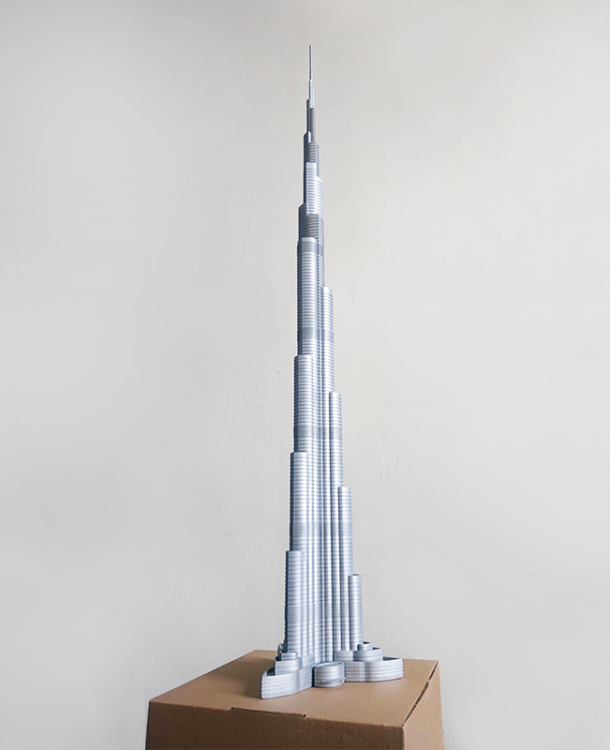 SLA 光固化 3D列印 哈利法塔建築模型