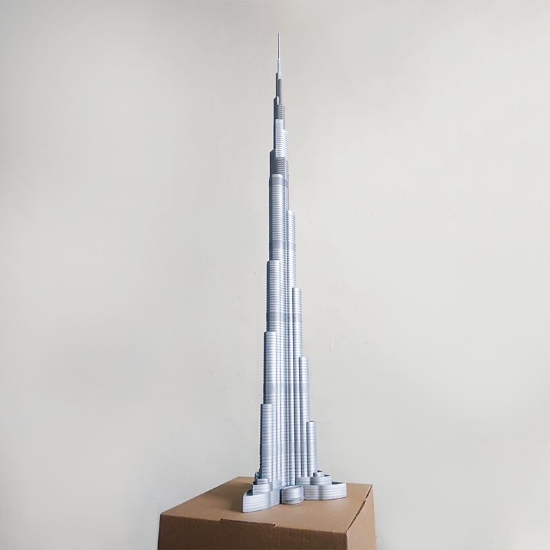 SLA 光固化 3D列印 哈利法塔建築模型